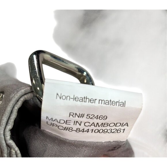 Gray Tote Bag With Dual Handles & Front Zipper Pocket - Picture 5 of 8